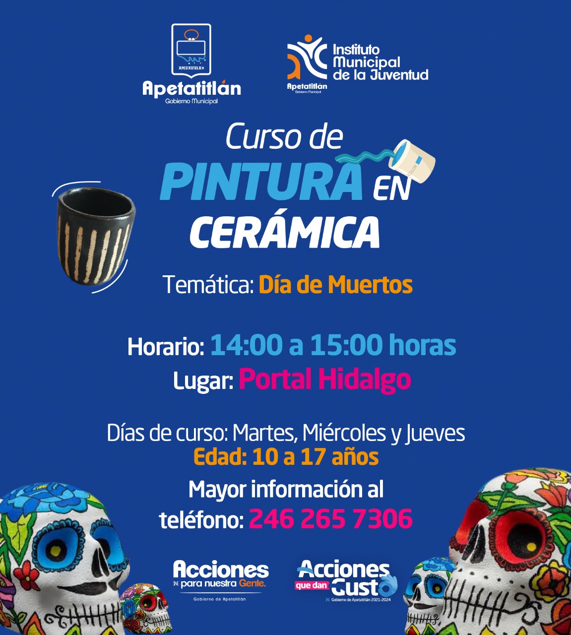 Inicia con gran participación curso de cerámica que ofrece el Ayuntamiento de Apetatitlán